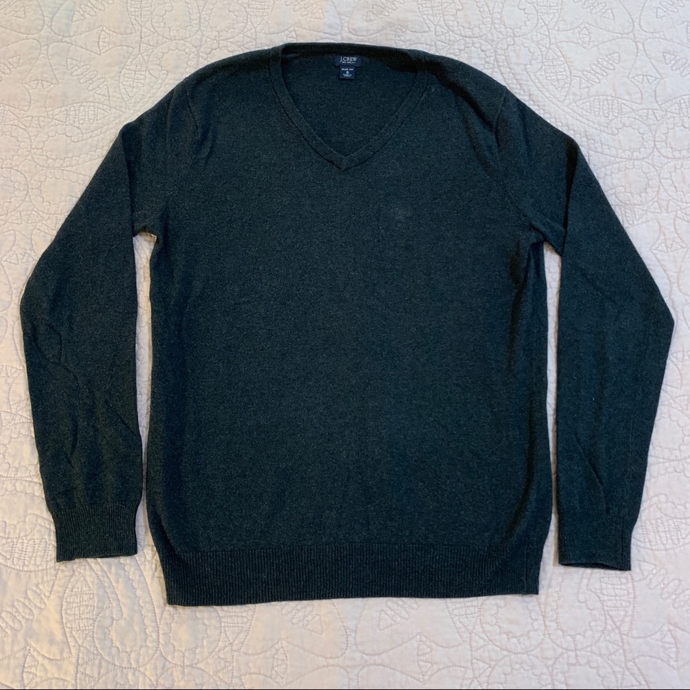J. Crew | Charcoal Grey Cotton Cashmere Sweater